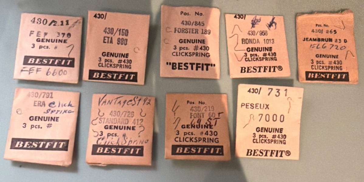 NOS – Clickspring – Various Calibers – Choose from drop down list
