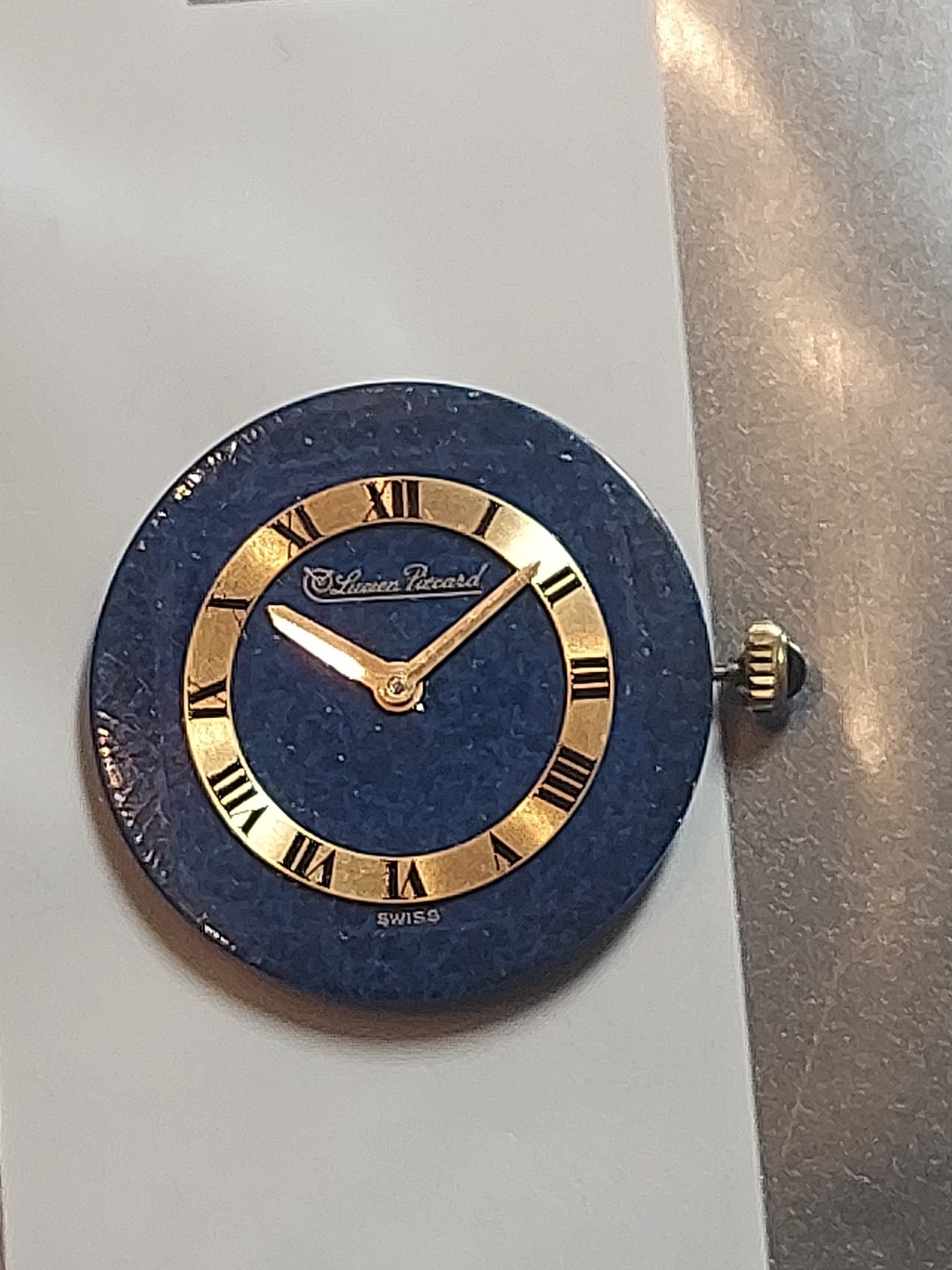 Lucien Piccard Lapiz Lazuli Dial Beautiful Cal 48 Mens 17 Jewels W. Movement