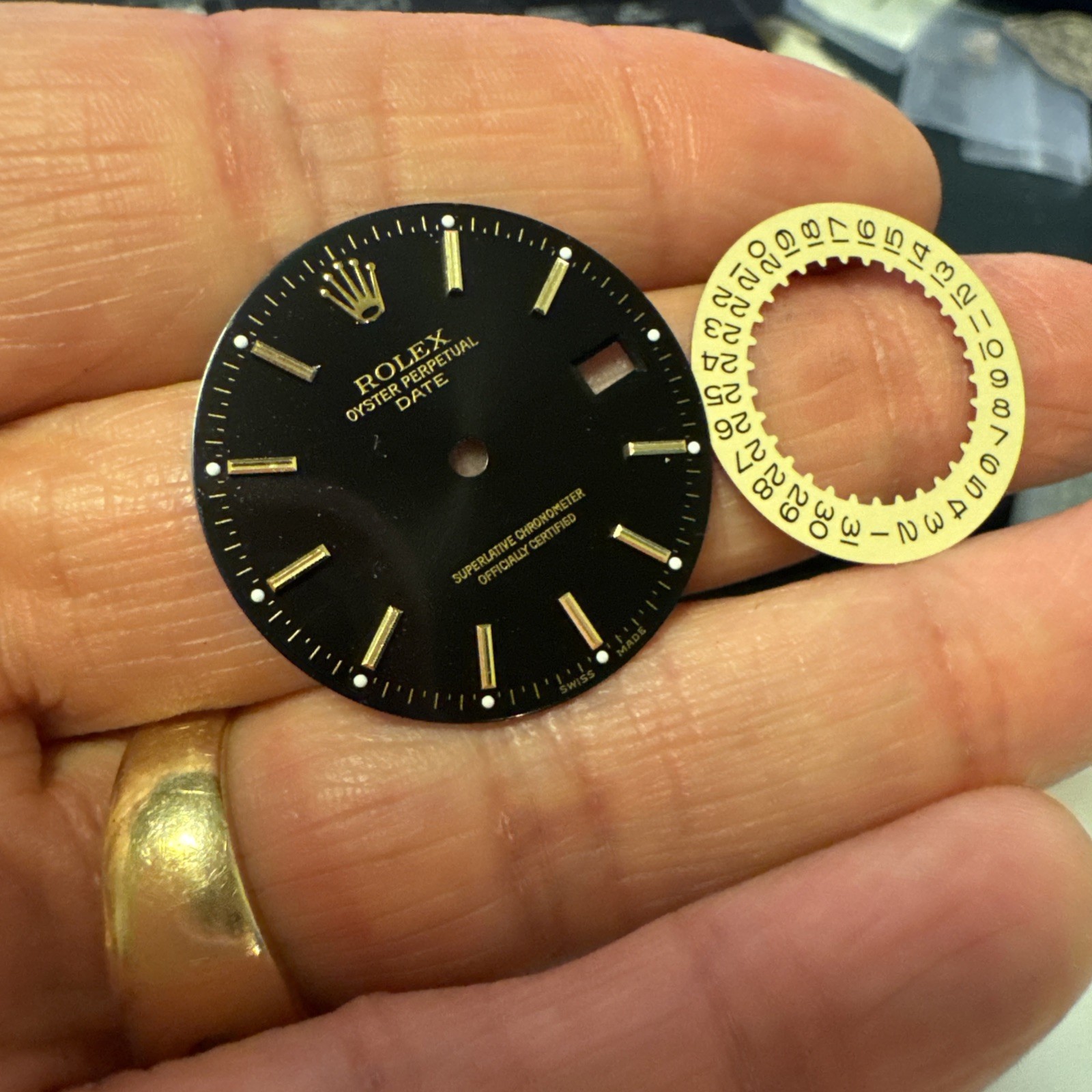 Rolex Oyster Date 15013 15017 15238 15018 15233 Black Dial w/ date wheel (58)