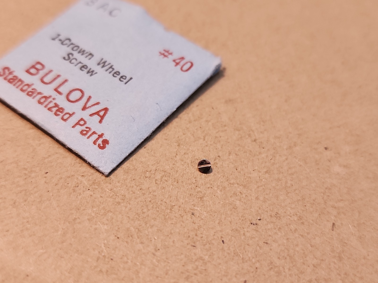 Factory NOS Bulova 3 AC P/N 40 Crown Wheel Screw Parts Spares Repairs