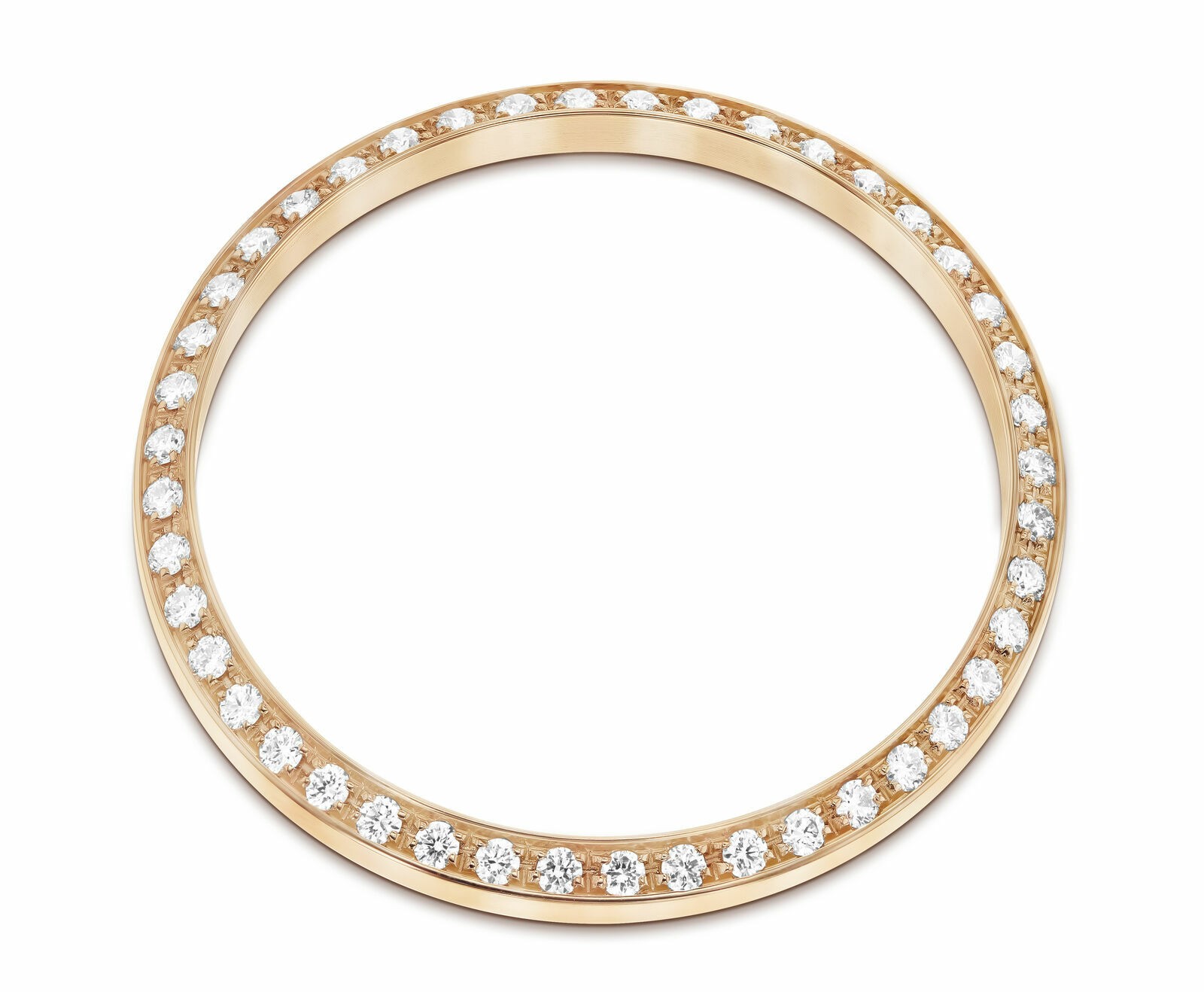 EVEROSE GOLD BEAD SET PAVE NATURAL DIAMOND BEZEL FOR ROLEX 118135 118205 118235