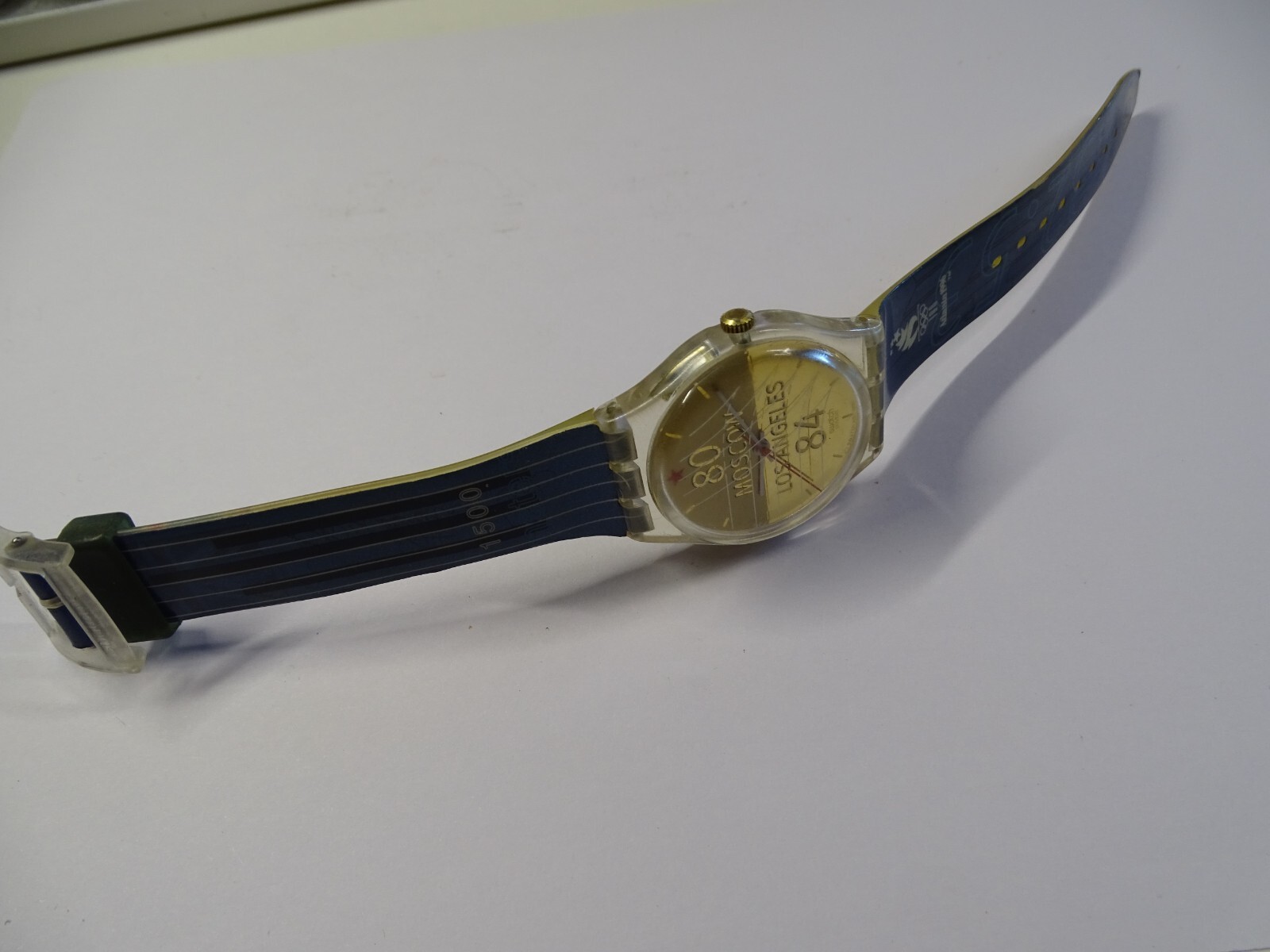 Vintage Swatch Watch AG-1995 Moscow 80 Los Angeles 84