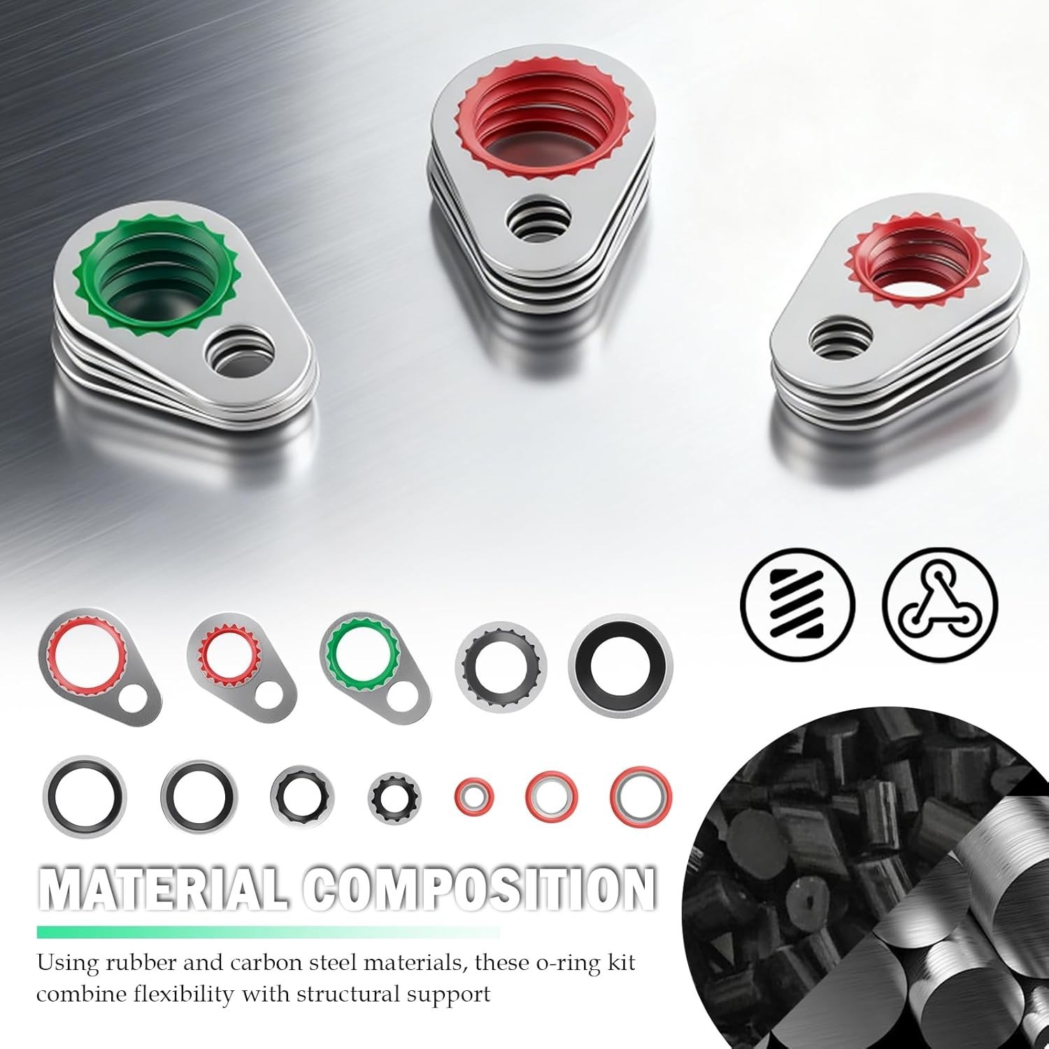 139PCS Professional ,30 Sizes Includes 54 Rubber O-Ring Assortment Kit with 8…