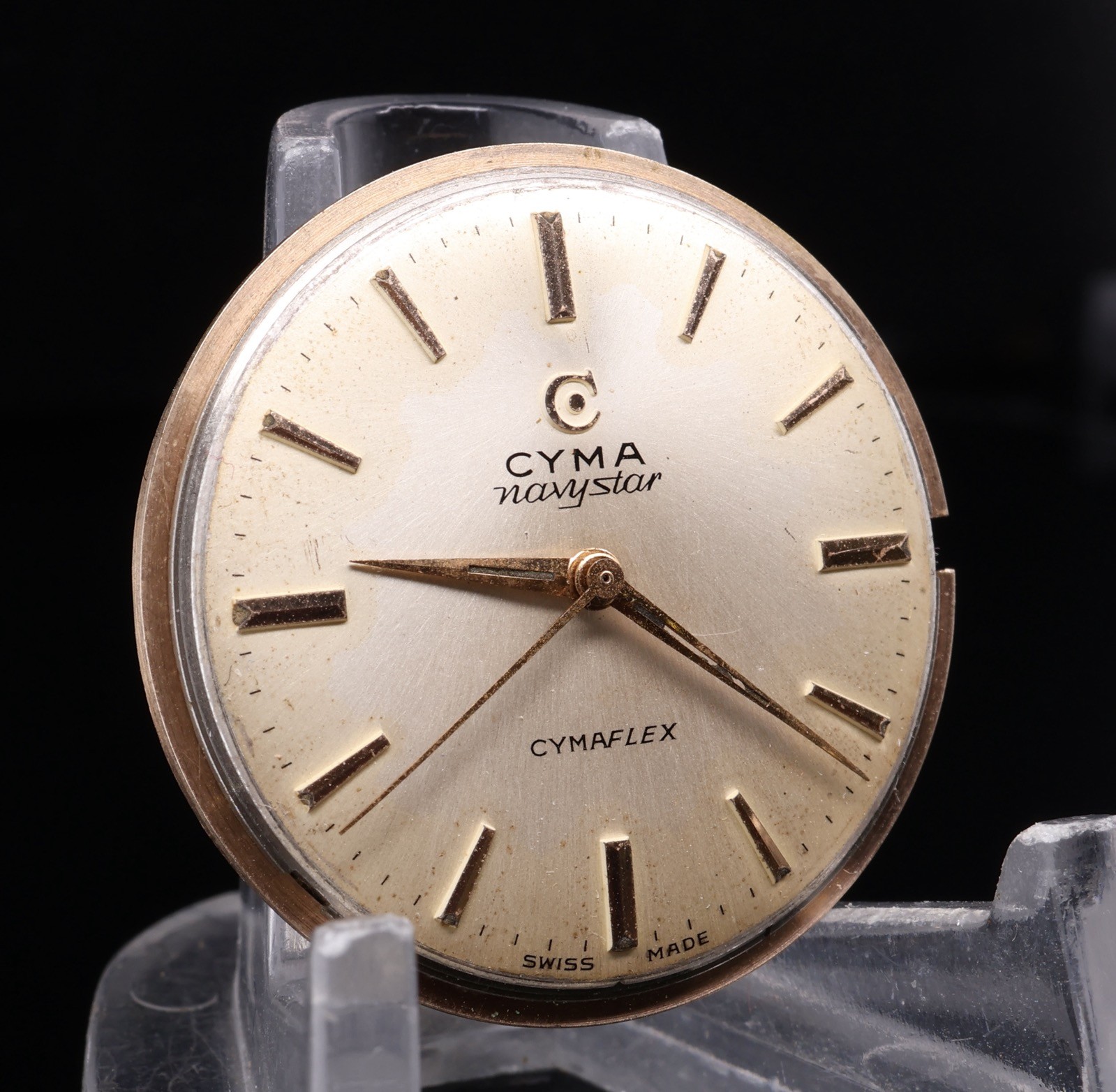 Vintage Cyma Navy Star Cymaflex 486 cal Manual Wind Movement & Dial With Hands