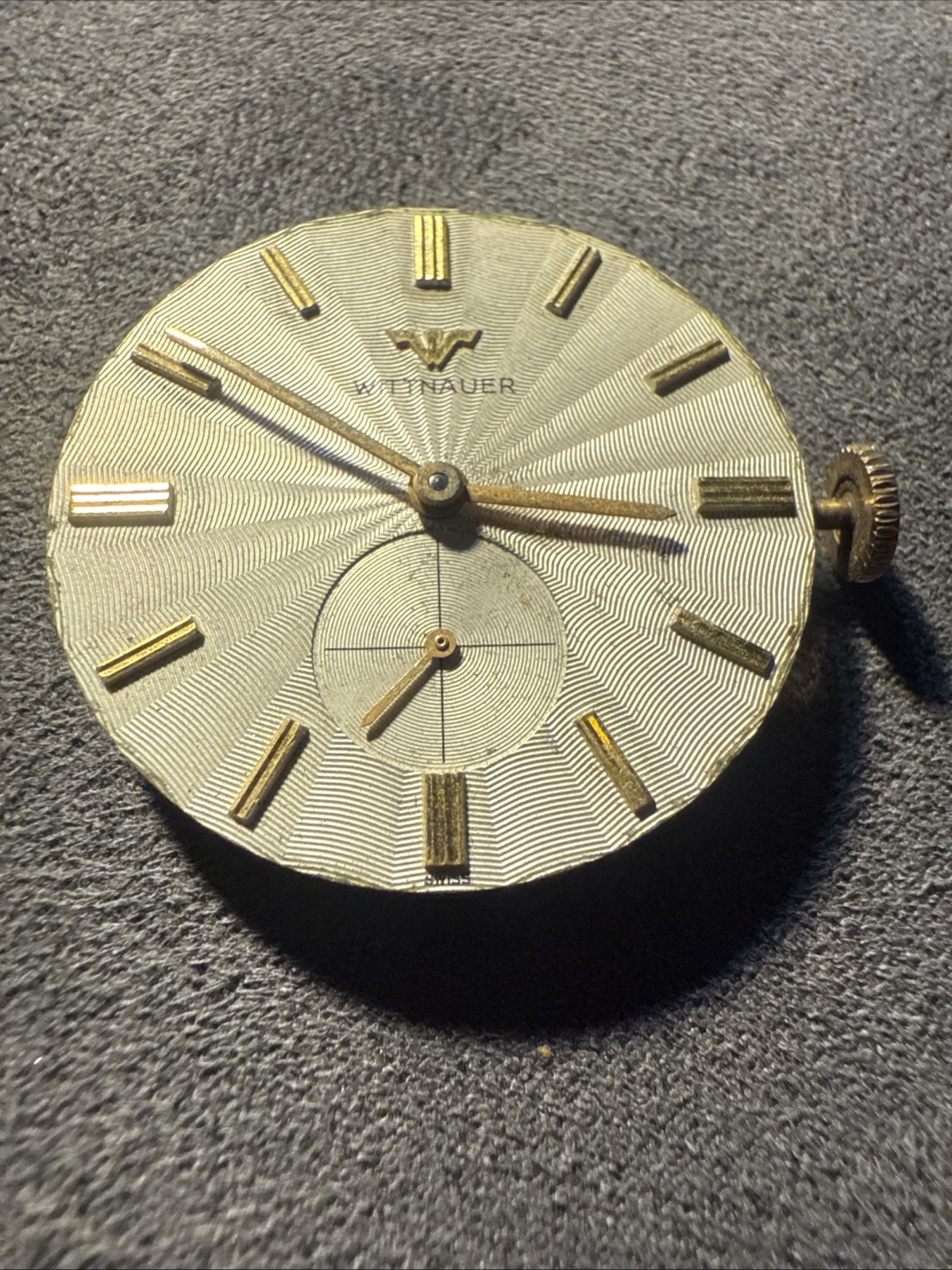 Vintage Wittnauer Dial / Wrist Watch Movement 76/3G Revue balancing Is working