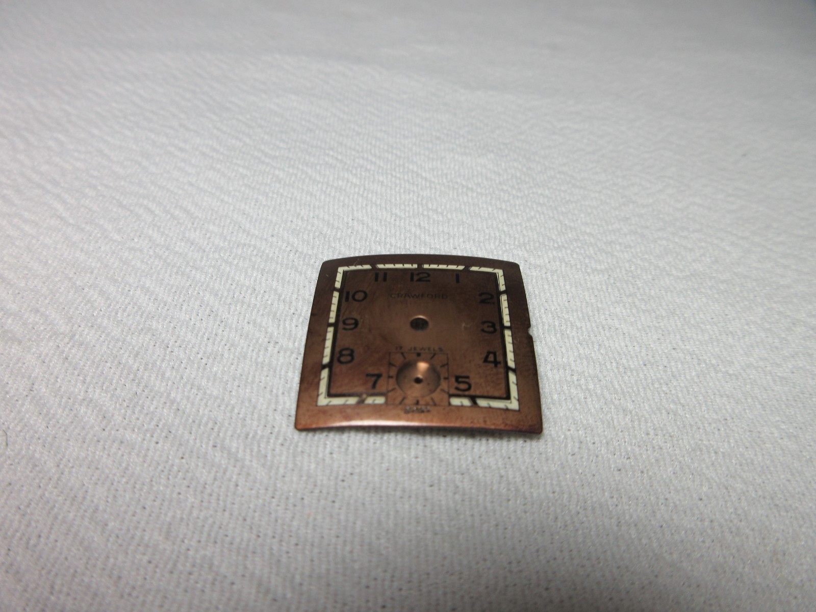CRAWFORD MENS WRIST WATCH DIAL FACE WATCHMAKER REPACEMENT REPAIR PART#48