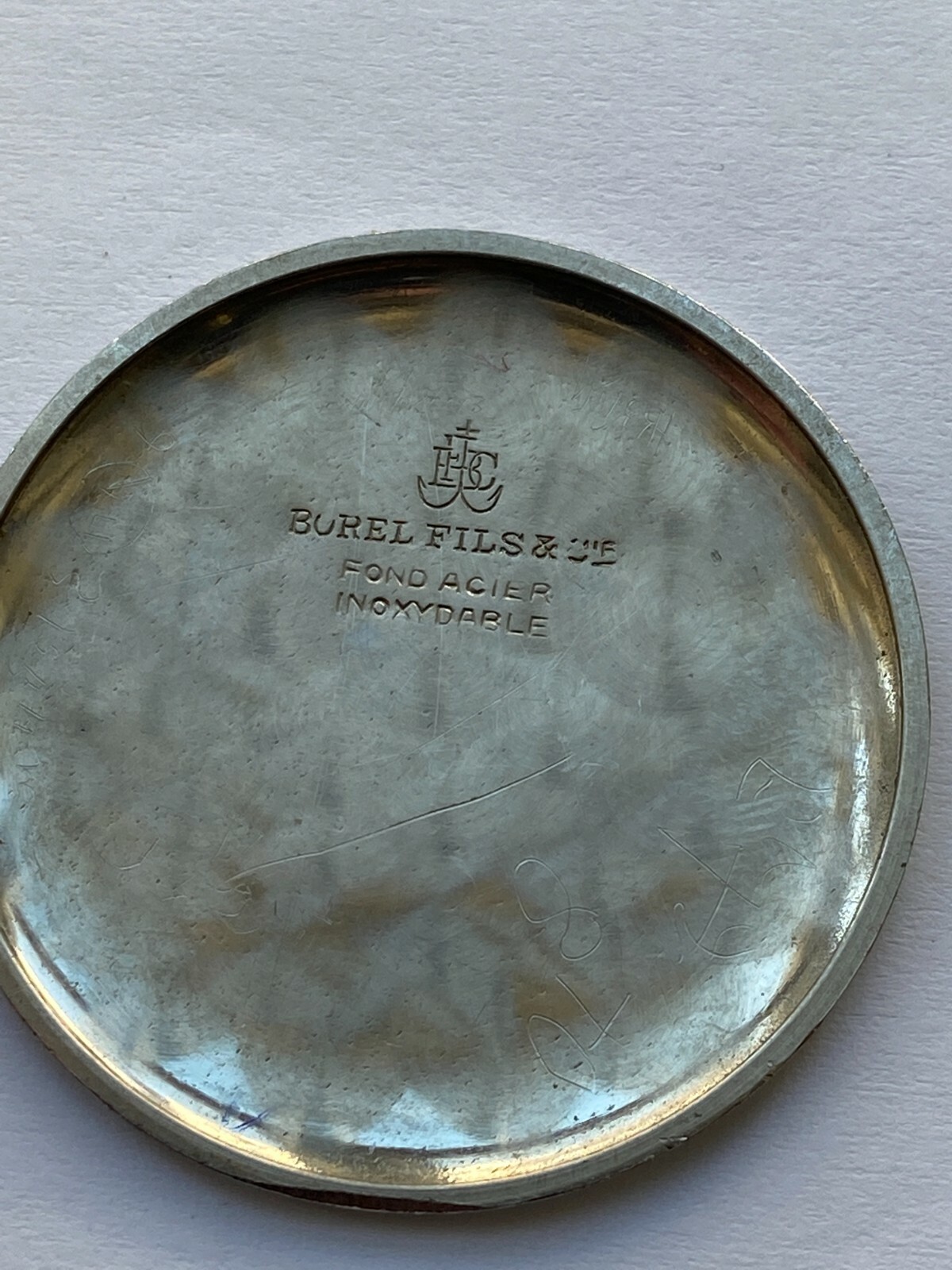 VINATEG MEN WATCH PARTS MOVEMENT BOREL FILS Co. 15 JEWELS MILITARY RRR 1940