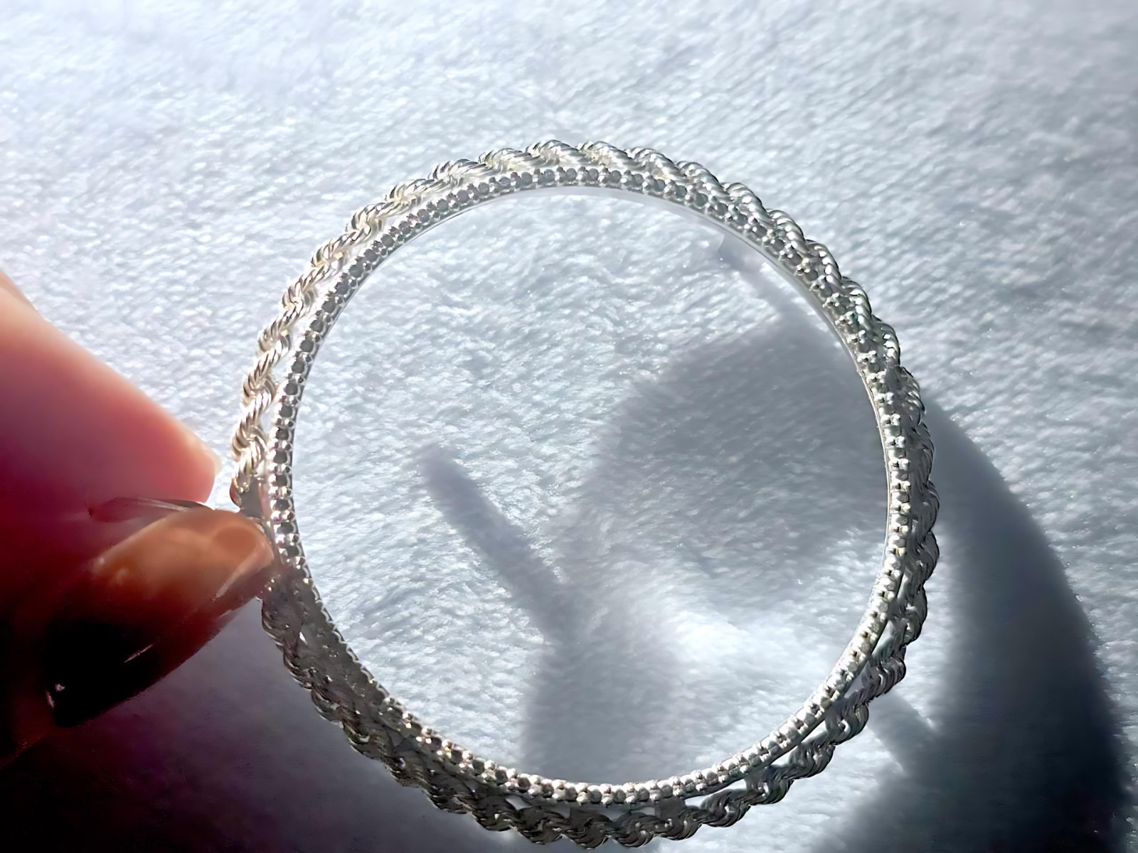 925 Sterling Silver Prong Back Illusion Rope Bezel for 39mm Coins Mexican Cien
