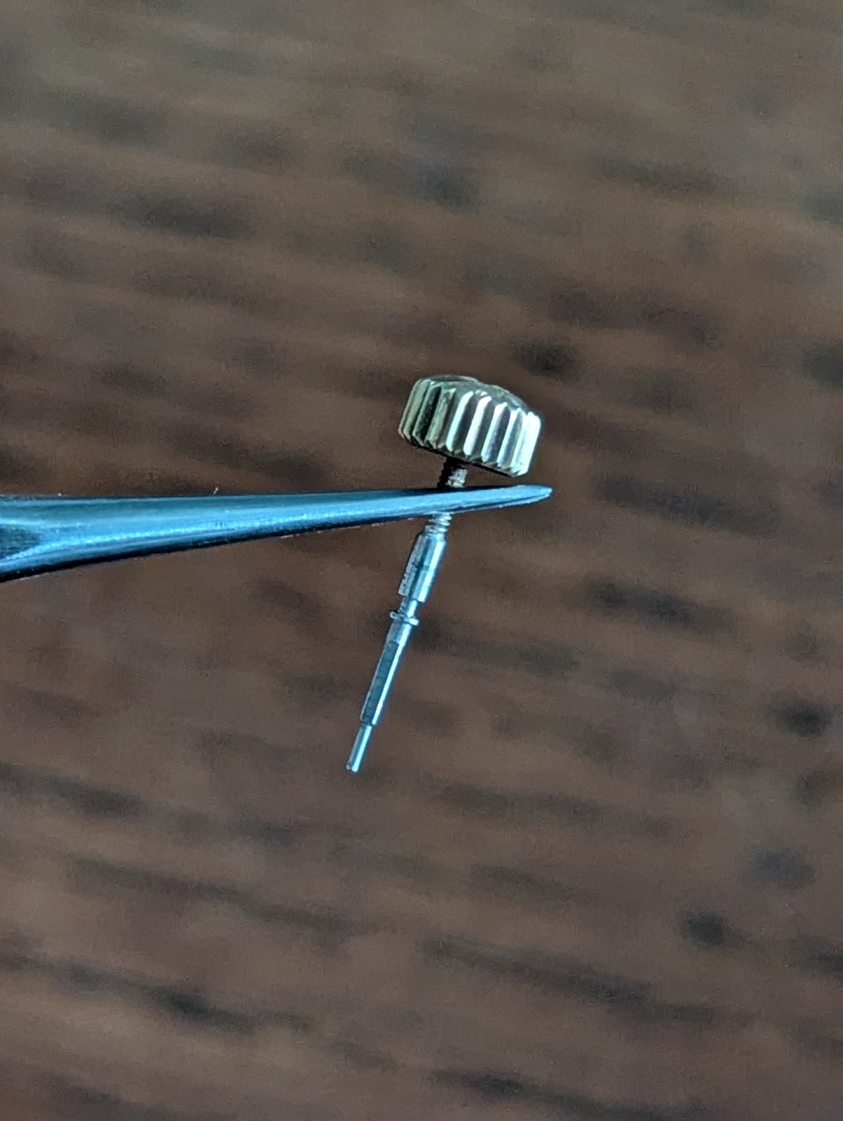 Omega Watch Crown + stem, Used, 4.8mm X 2.9mm, Tap 10, Watchmaker #S809