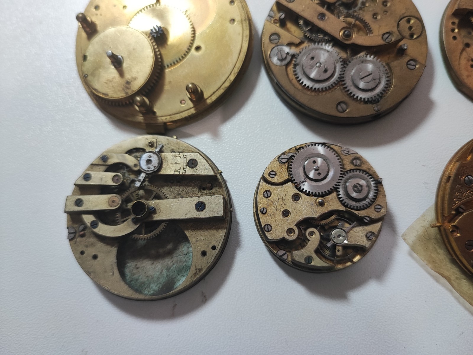 Pocket Watch lot – Watch movement – main plate platina for parts and spares