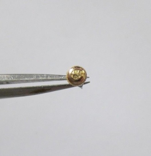 Vintage Hamilton Watch Crown & stem, 4.2 mm, Yellow NOS