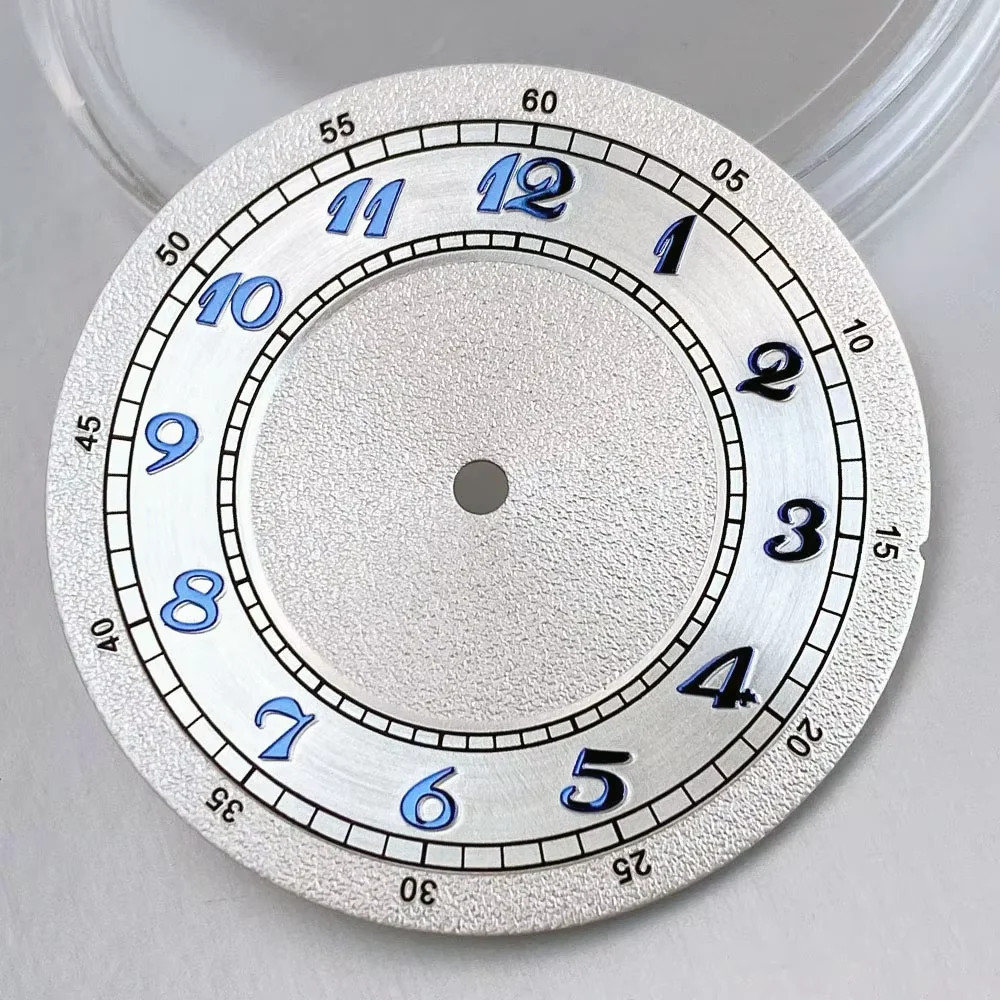 Tandorio 33.5mm Matte White Rose NH35 Watch Mod Dial For NH35 NH36 PT5000
