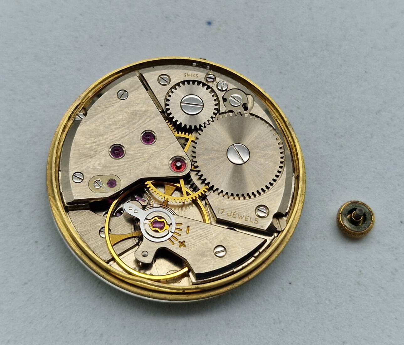 VINTAGE GARRARD MANUAL WIND MOVEMENT AND DIAL ,WORKING / F059