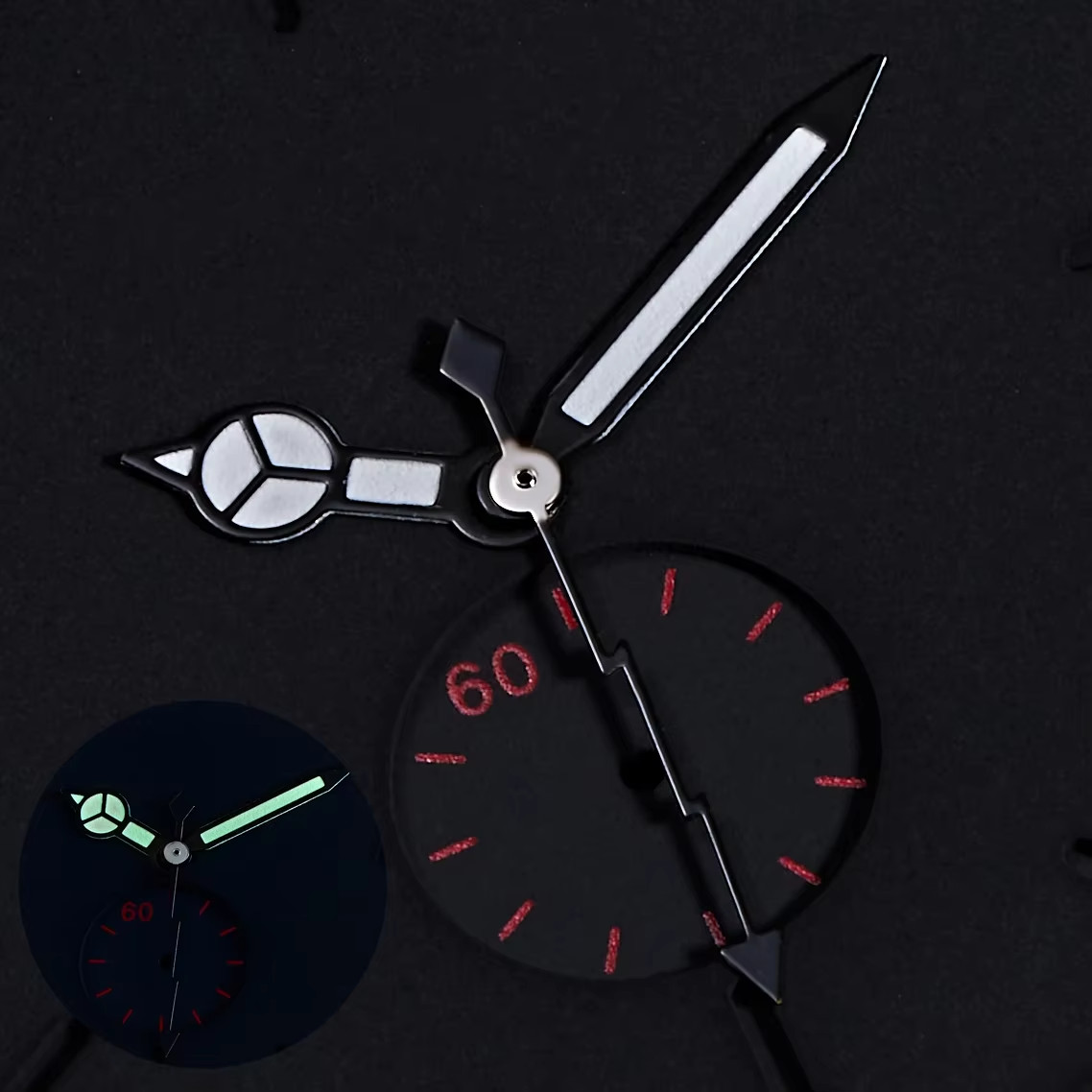 1set Luminous Watch Hands Kit for NH35 NH36 Seiko Diver Mods for Seiko Part