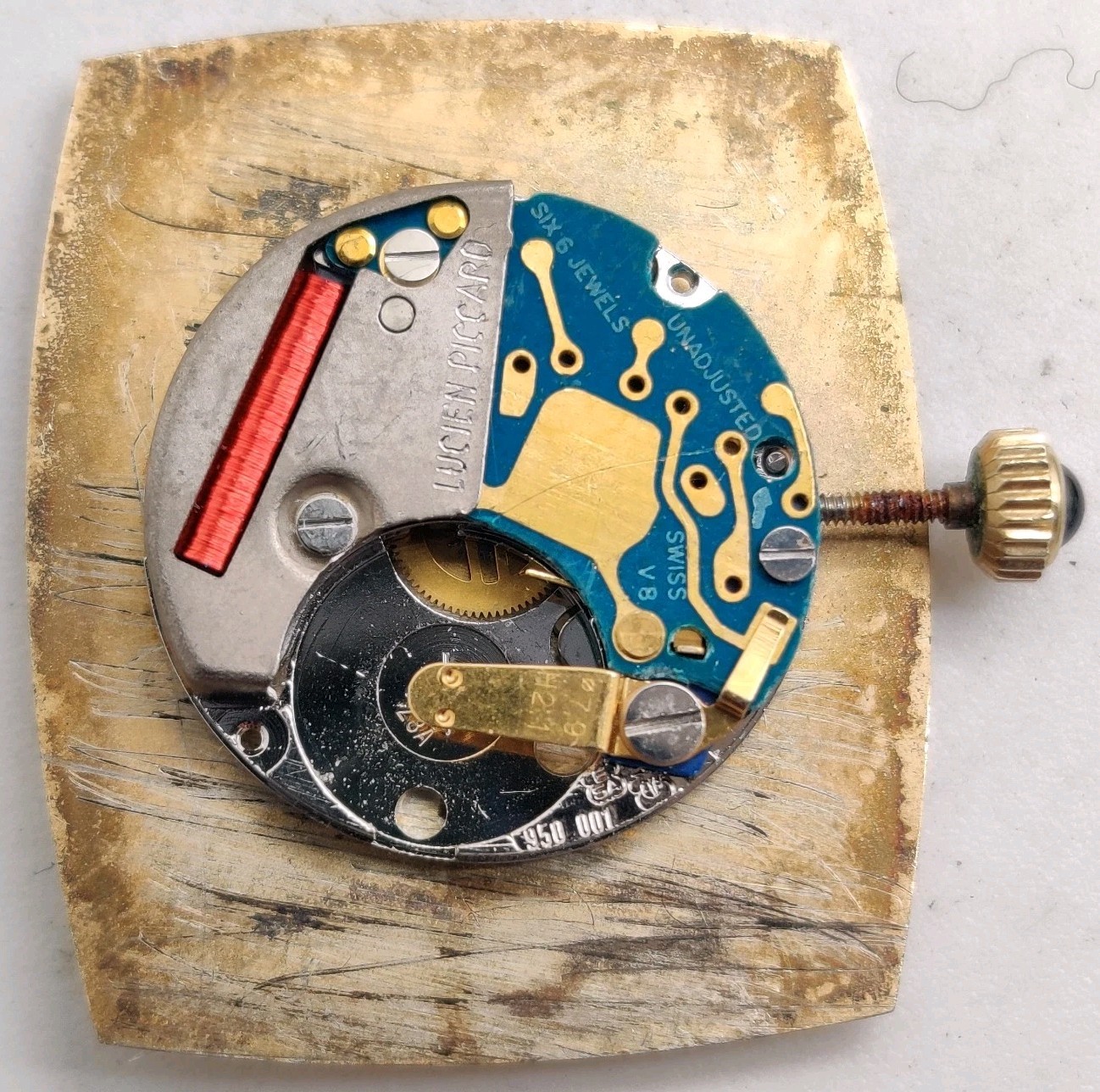 Lucien Piccard ESA ETA Cal. 950.001 Swiss quartz watch movement Works