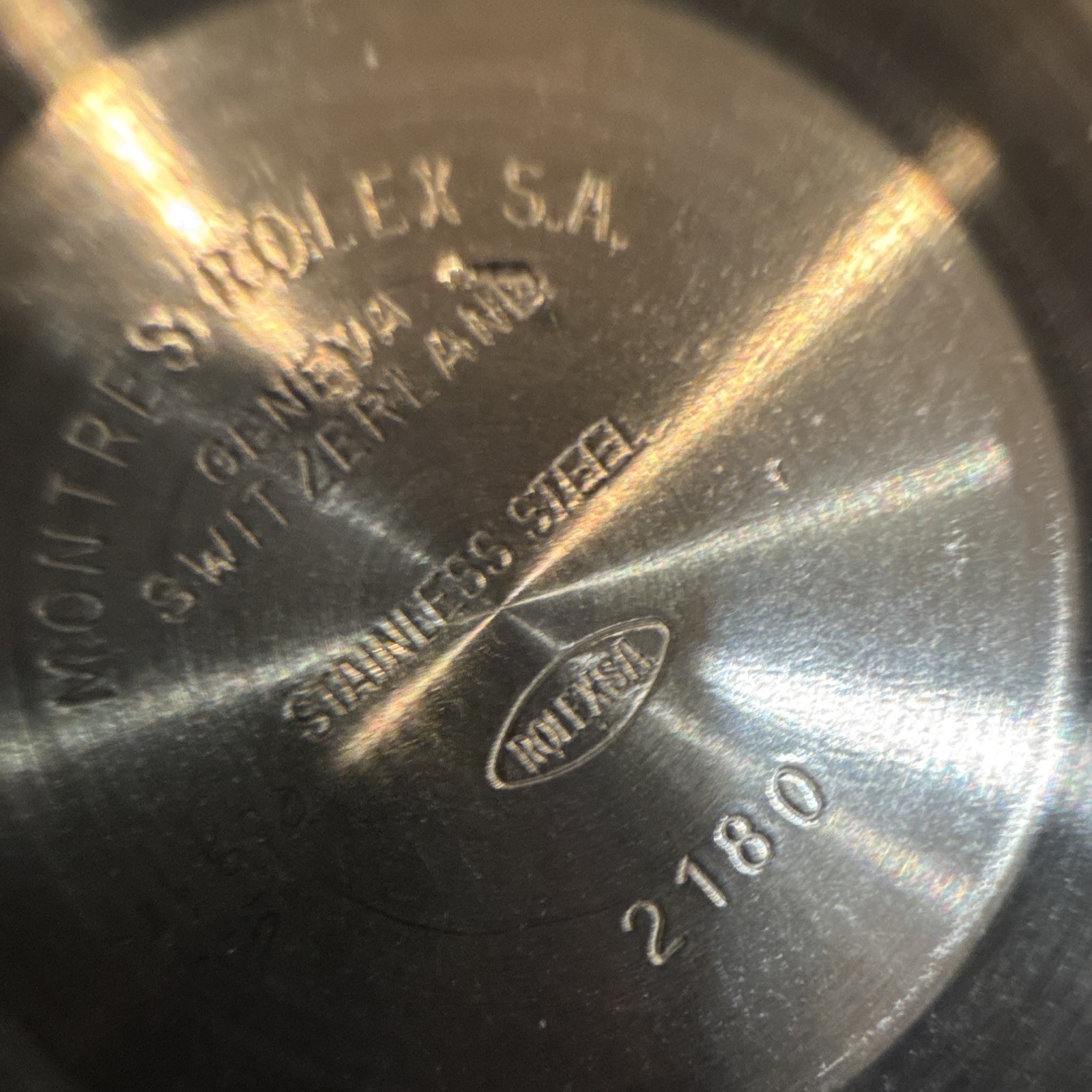 Rolex Watch Case Back Stainless Steel Silver Compatible w/ Rolex MPN 2180