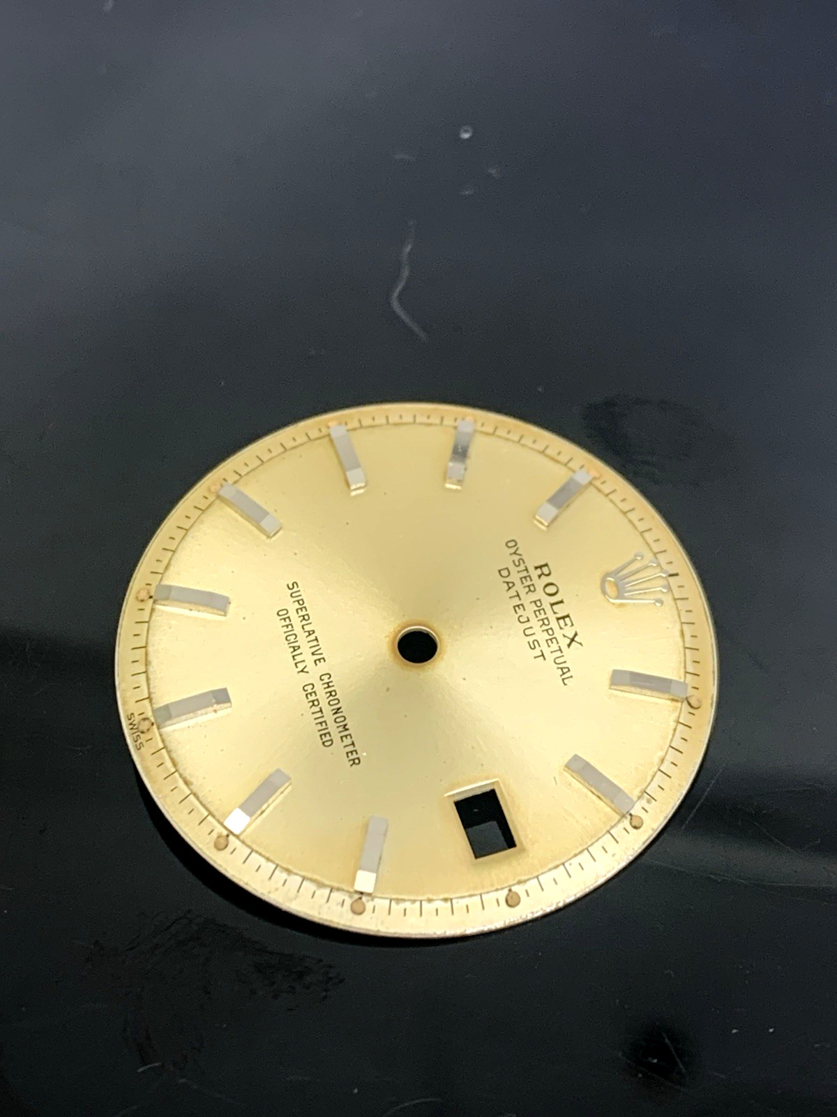 Rolex Datejust Replacement Champagne Dial Stick Hour Marks 1601 36mm Steel