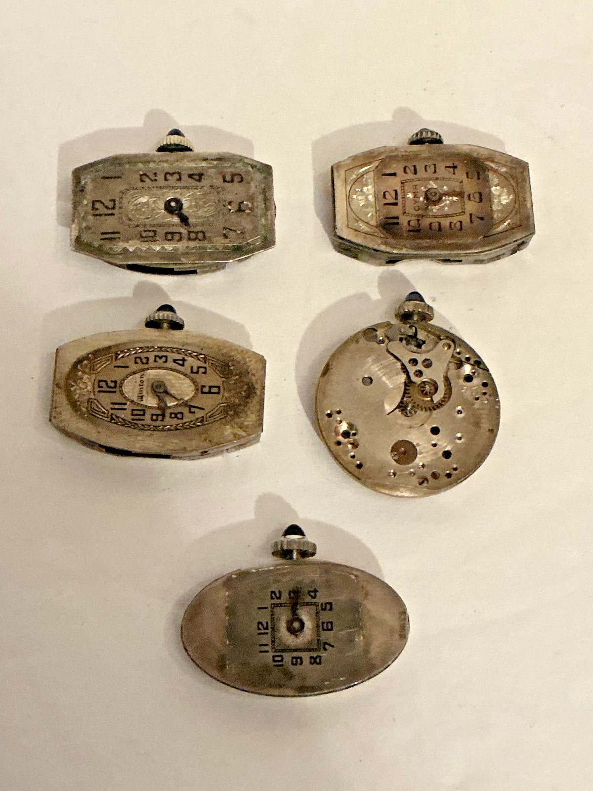 LOT OF (5) Ca.1910’s – 20’s LADIES ANTIQUE WATCH PARTS