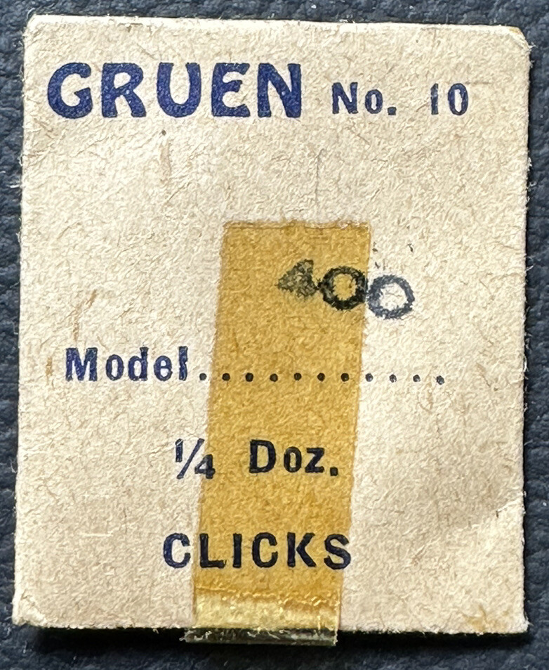 GENUINE GRUEN EB425 CAL400 1/4 DOZEN CLICKS JEWELER WATCH REPAIR WP5