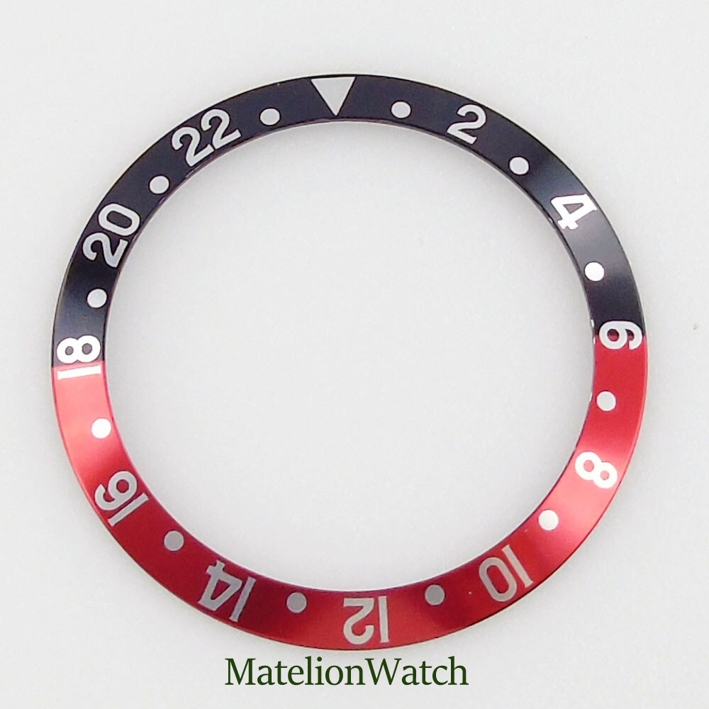 38mm Aluminum Alloy Bezel Insert Sloped Watch Ring Fit 40mm SUB GMT Men’s Watch