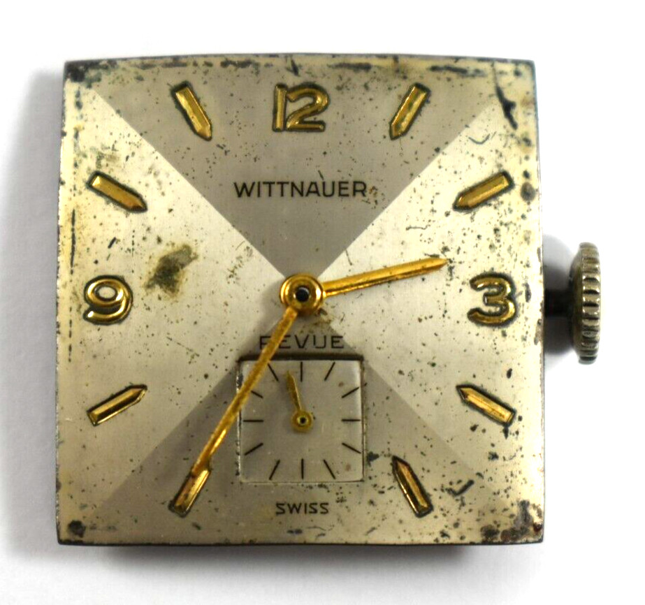 Vintage Wittnauer Manual Wind 17J Revue 76 Wrist Watch Movement lot.rh