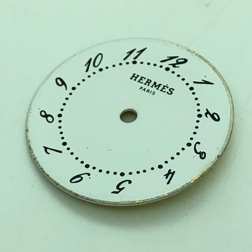 [w2466] HERMES DIAL Arceau 20mm Non date EX/VG