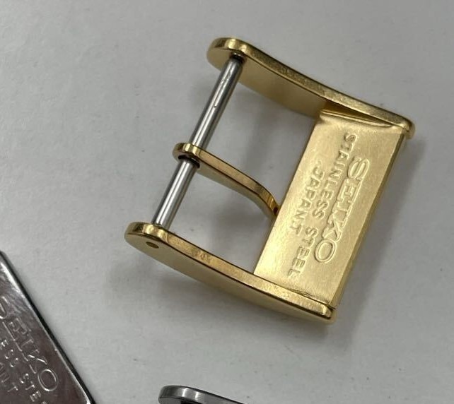 NOS King Seiko 15mm Gold Pin Buckle – Fits 44-9990, 5625-7110 and More!