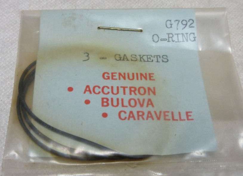 3 BULOVA ACCUTRON CARAVELLE WATCH GASKET G792 WATCHMAKER REPLACEMENT #223