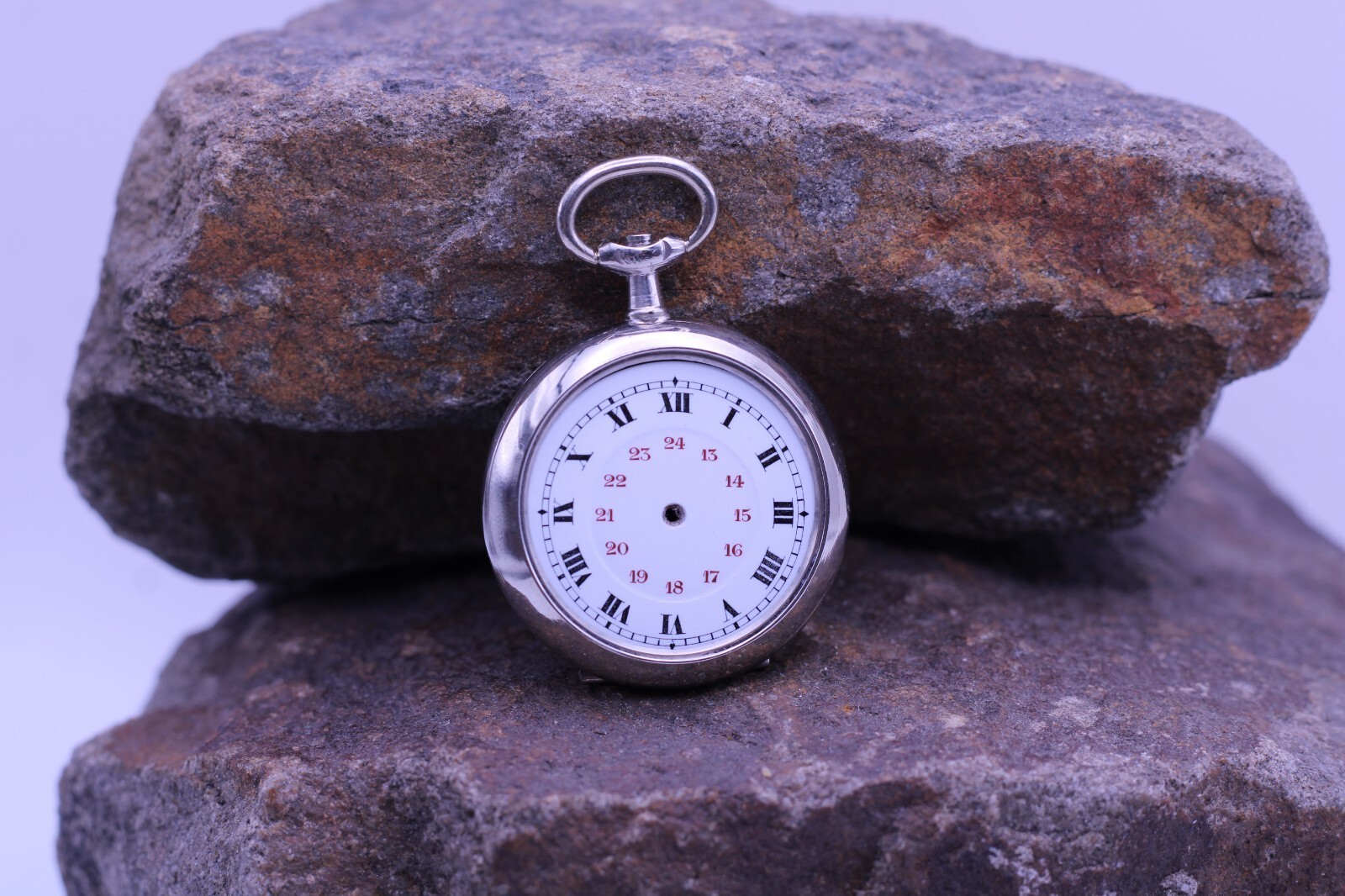 ARGENTAN LADIES SWISS POCKET WATCH CASE & DIAL 30mm DIAMETER NOS (EQ)