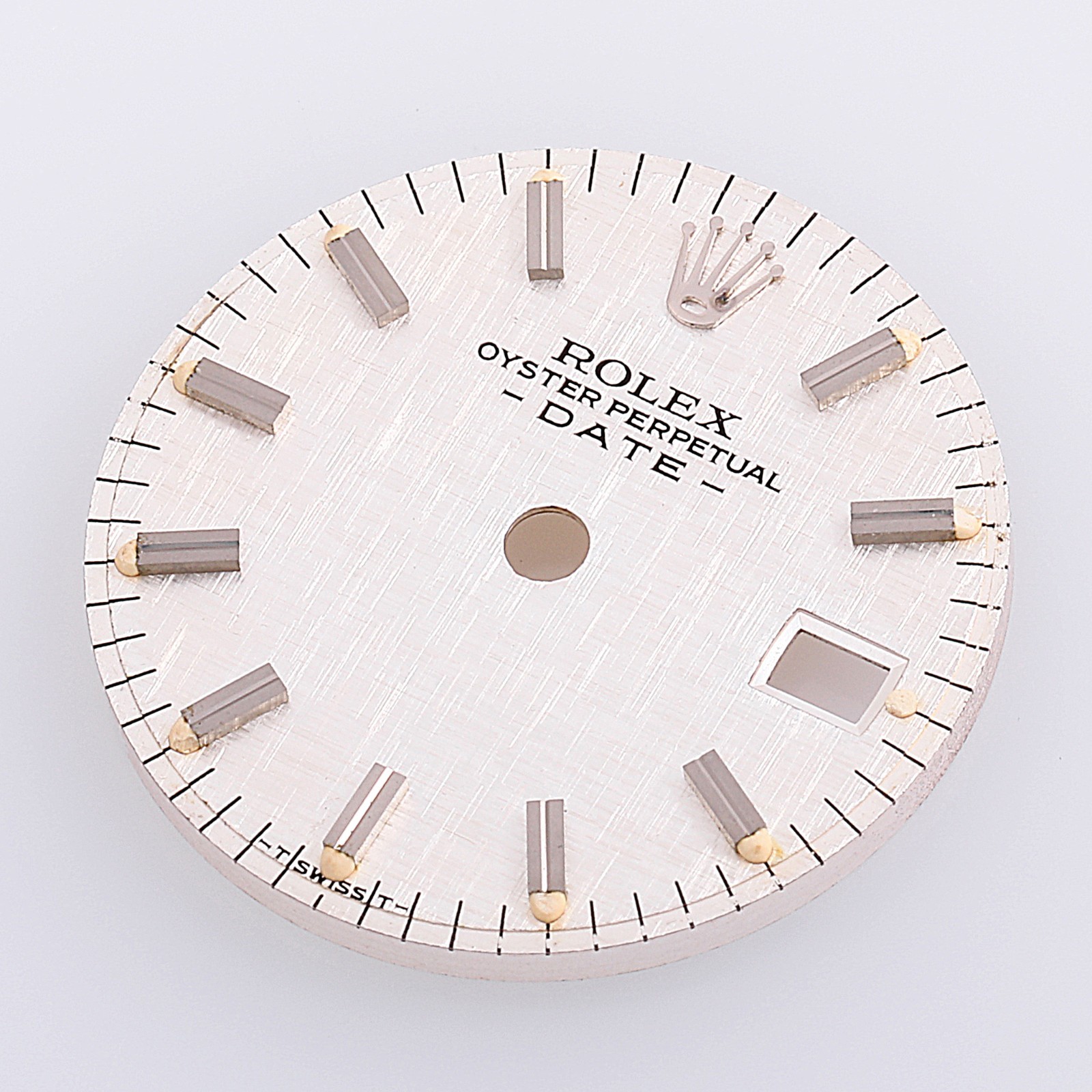 Rolex Lady Date 26mm Silver Linen Stick Dial TSwissT 6917 69174 69179 #L2
