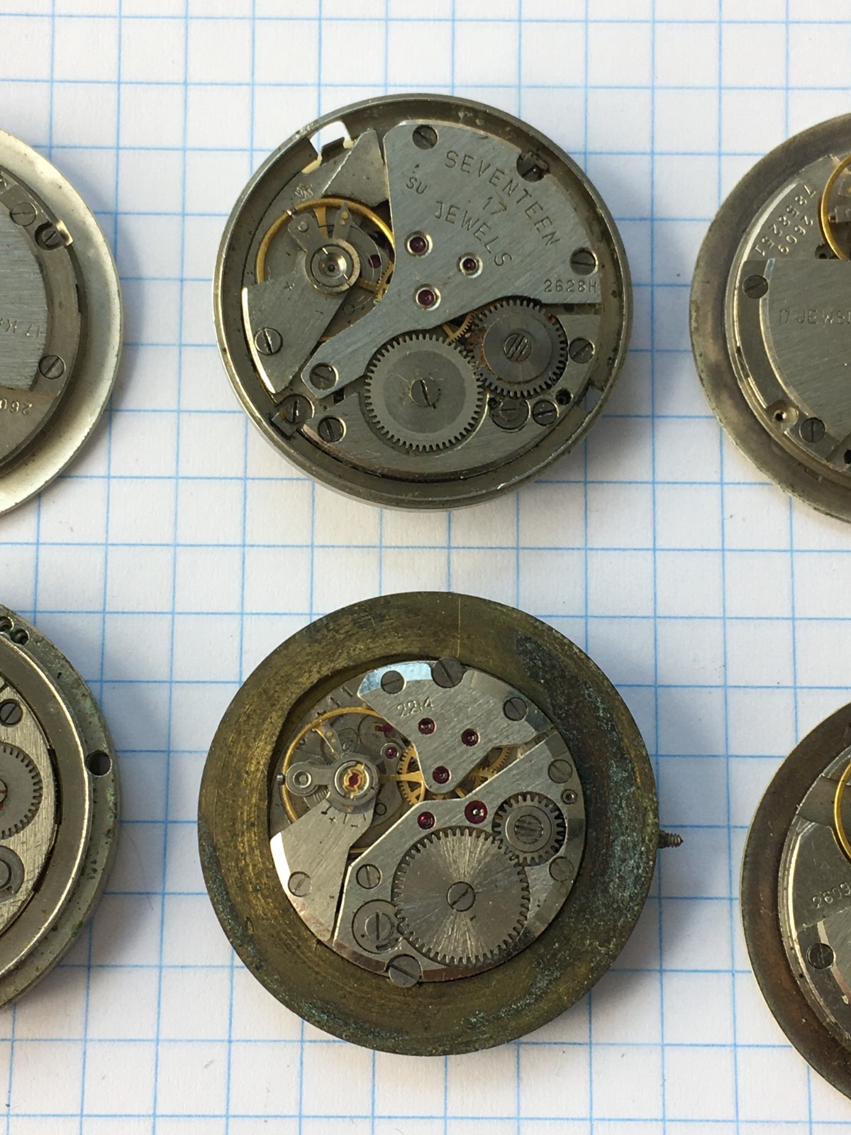 MOVEMENTS (12pcs) FOR MENS WRIST WATCH Slava Vostok Poljot USSR for parts