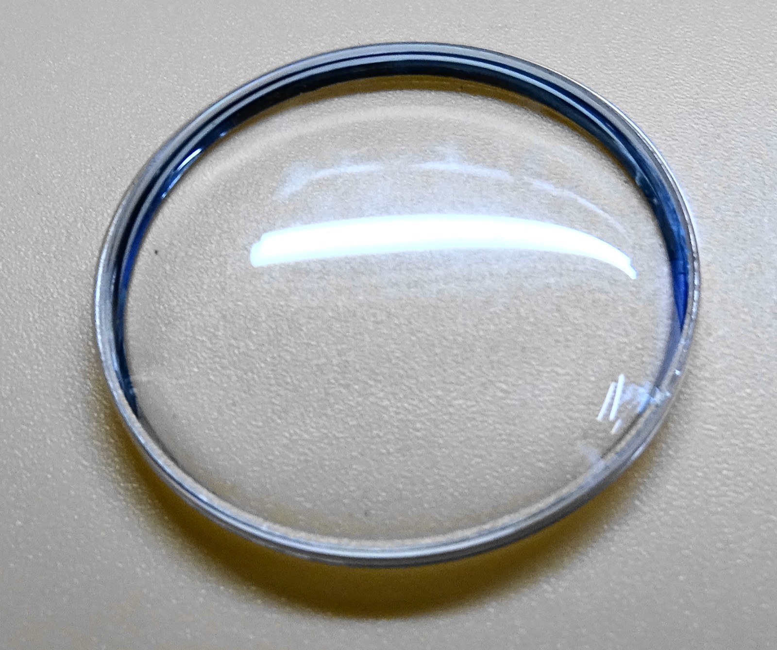 Transparent Watch Glass Ø 31.10 mm “XRS” Special Round Chrome Bezel Cat.2