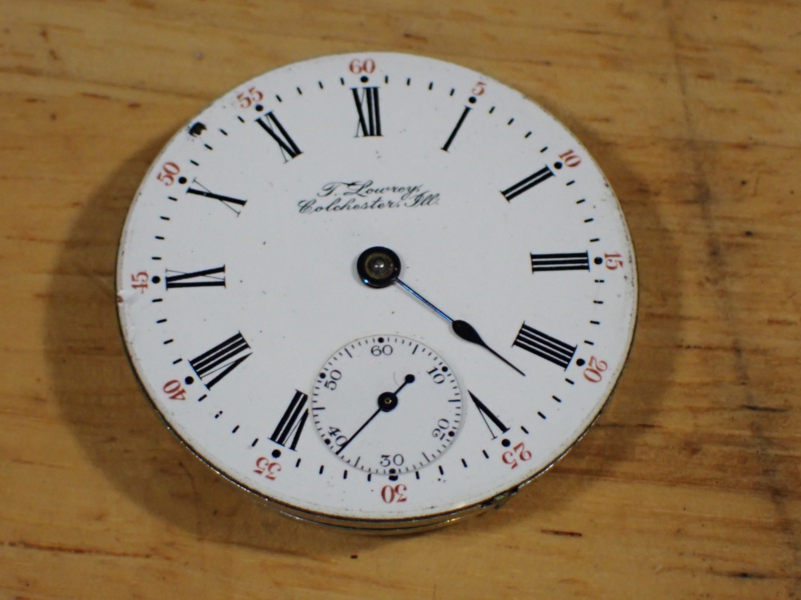 927 Hamilton 17 Jewel Ad Manual Wind Pocket Movement 18s T Lowery Colchester ILL