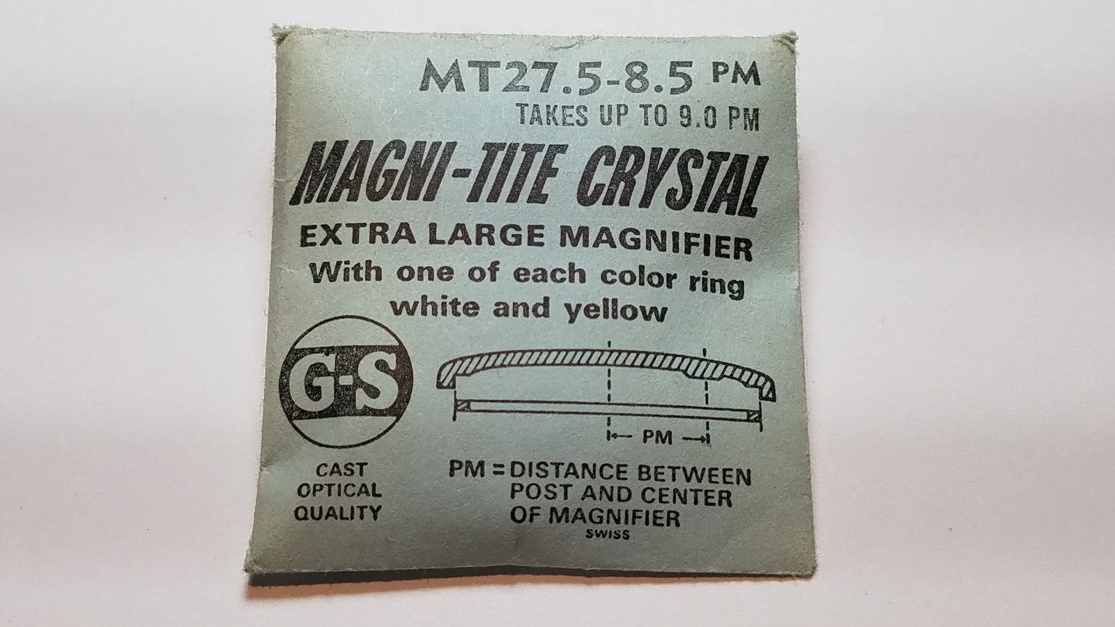 Vintage NOS G-S Magni-Tite Watch Crystals – Pick One