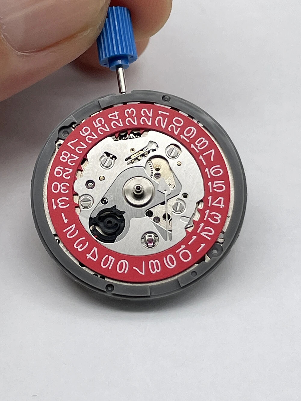 Genuine Mechanical Movement Modified Mechanism Black/Blue/Vintage-Silver Disc