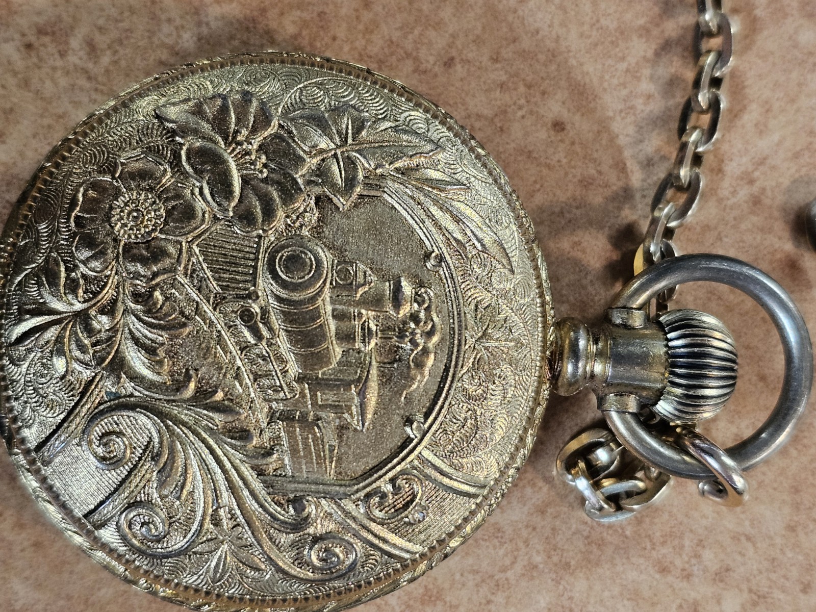 EXC. FINE ARNEX 17J INCABLOC RAILROAD POCKET WATCH CHAIN – RUNS WELL GREAT TIMER