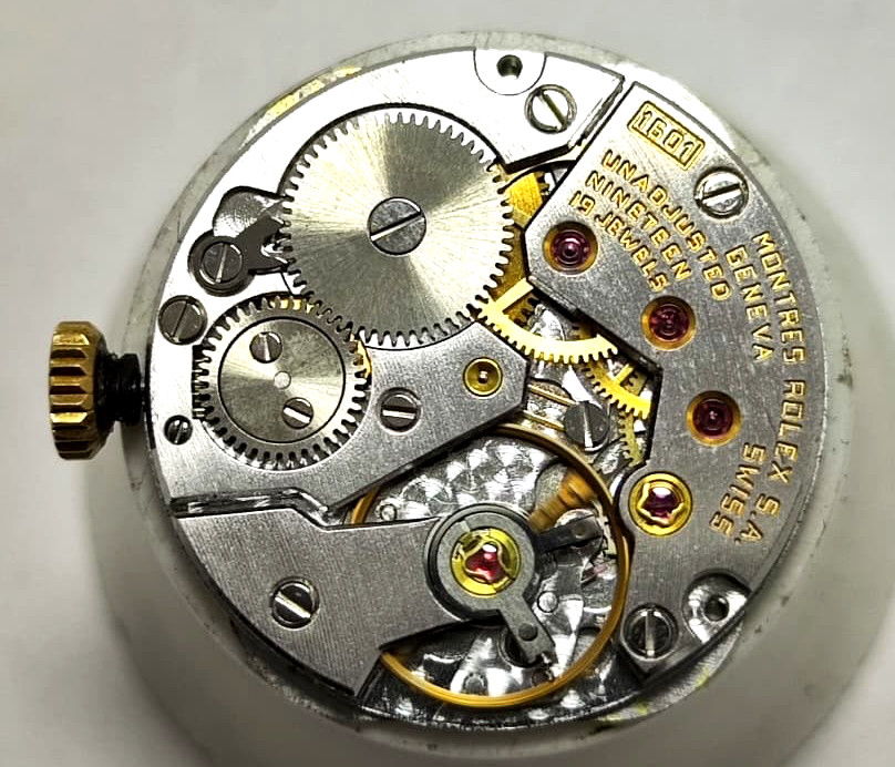 MOVEMENT ROLEX Cal. 1601 FOR CELLINI 19 JEWELS MEN COMPLETE AND WORKING 80s