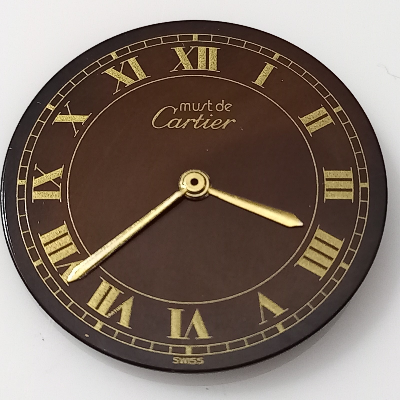 CARTIER MUST VENDOME VERMEIL RONDE QUARTZ 30MM WITH WOOD DIAL (Without Movement)