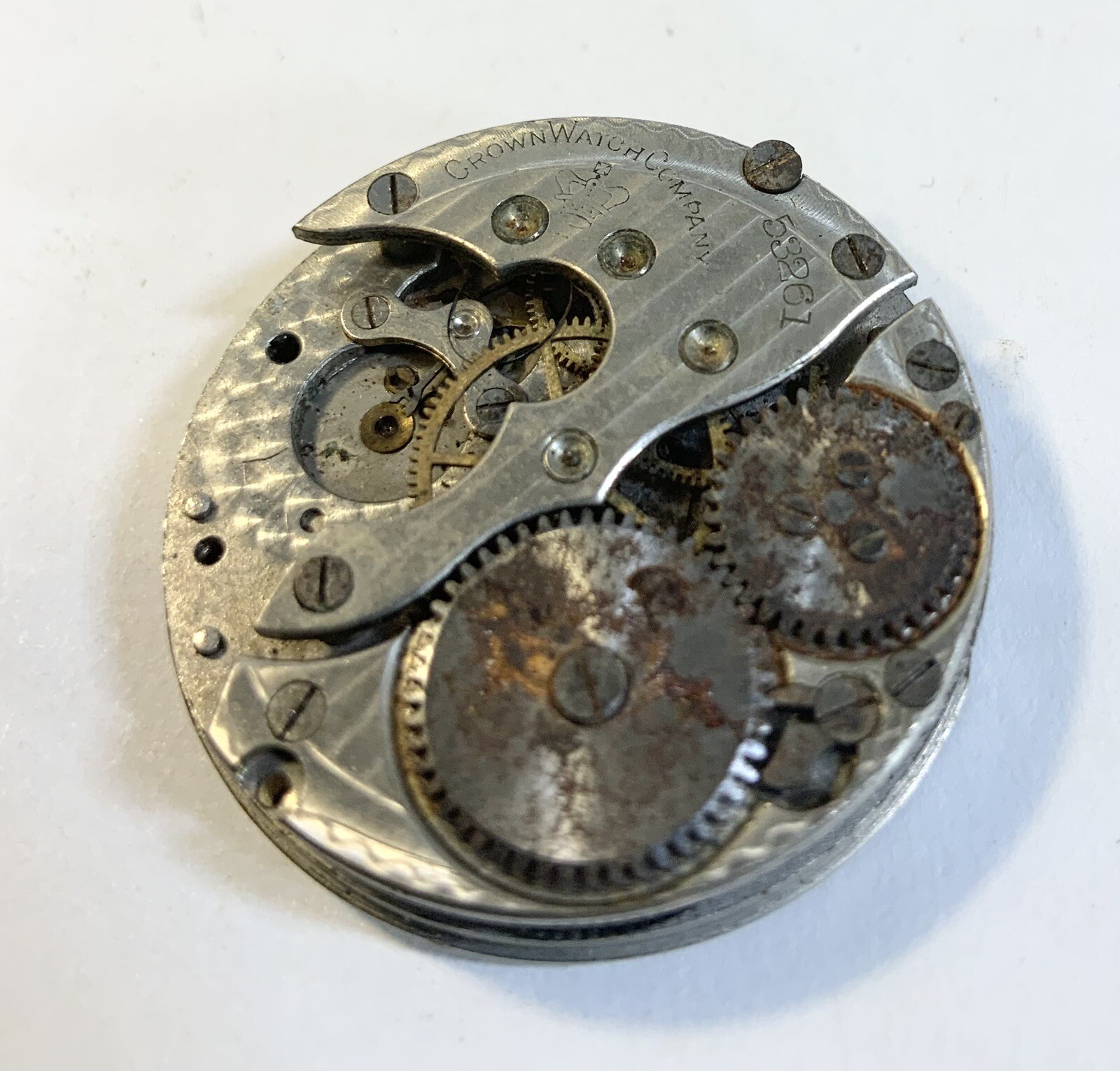 1911 New York Standard Crown 730 Pocket Watch Parts Movement 3/0 7J 53261 28mm