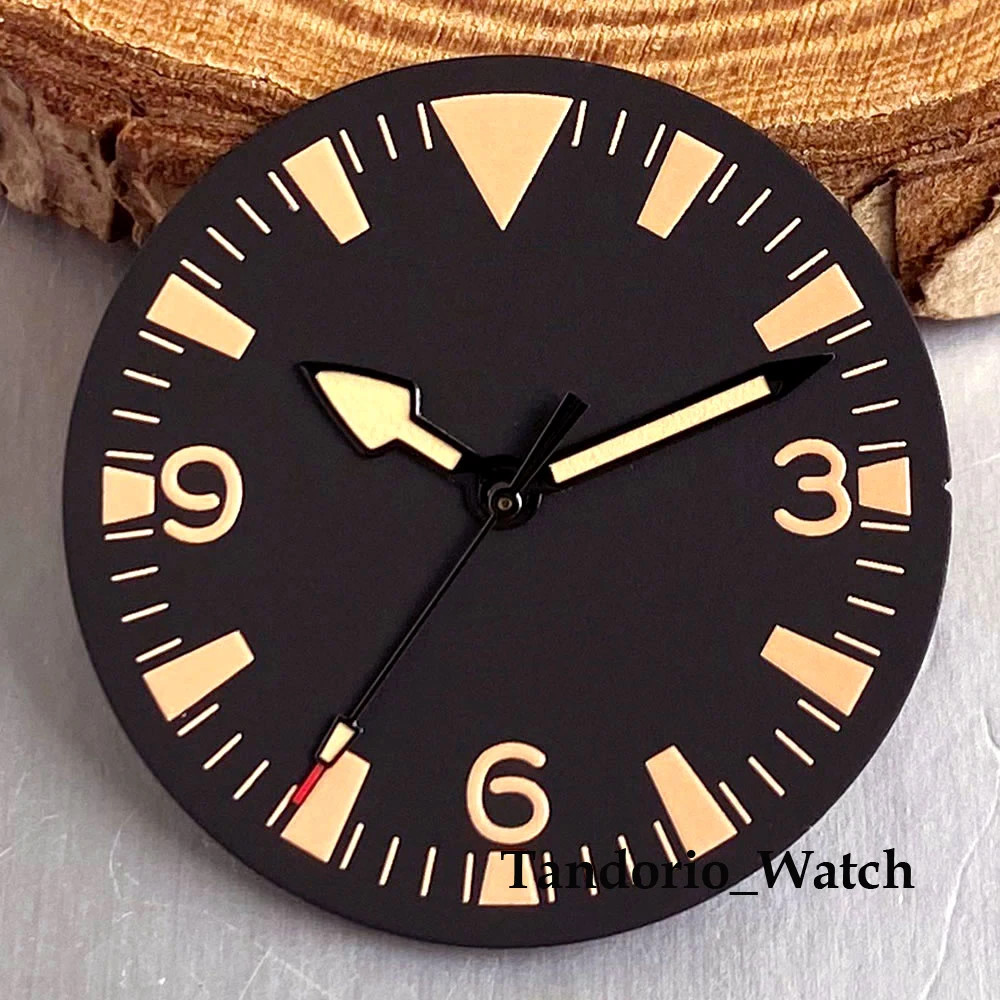Tandorio New 31mm Vintage NH35 Watch Dial For Miyota 8215/NH35/PT5000 Movement