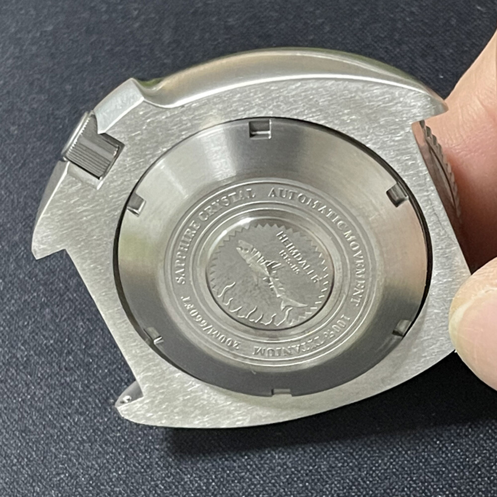 45.2mm Titanium Watch Case Sapphire Glass 200m Waterproof Fit NH35 SKX Movement