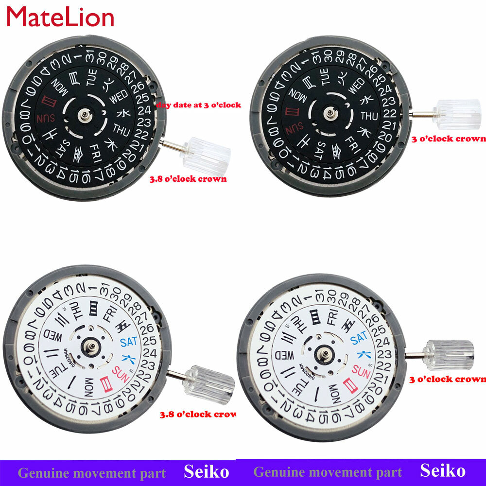 Japan NH35A NH36A Movement Day/Date 24 Jewels Fit 3/3.8/4 o’clock High Accuracy