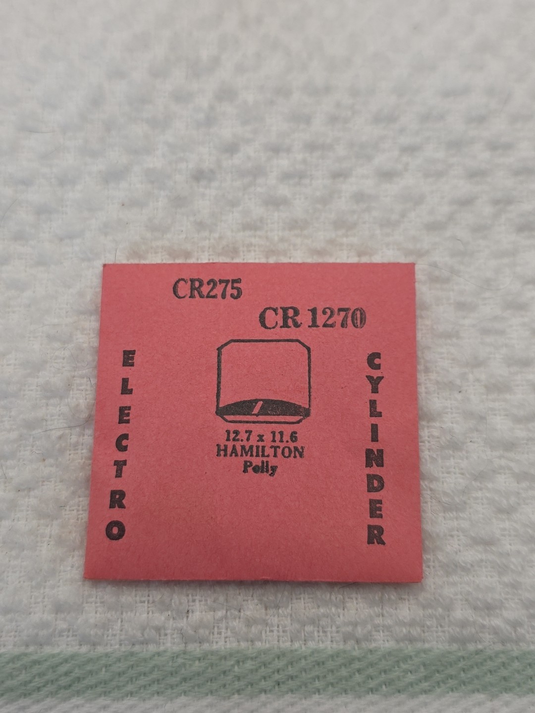 Electro Cylinder Watch Crystal CR275 CR1270 Hamilton Polly 12.7X11.6