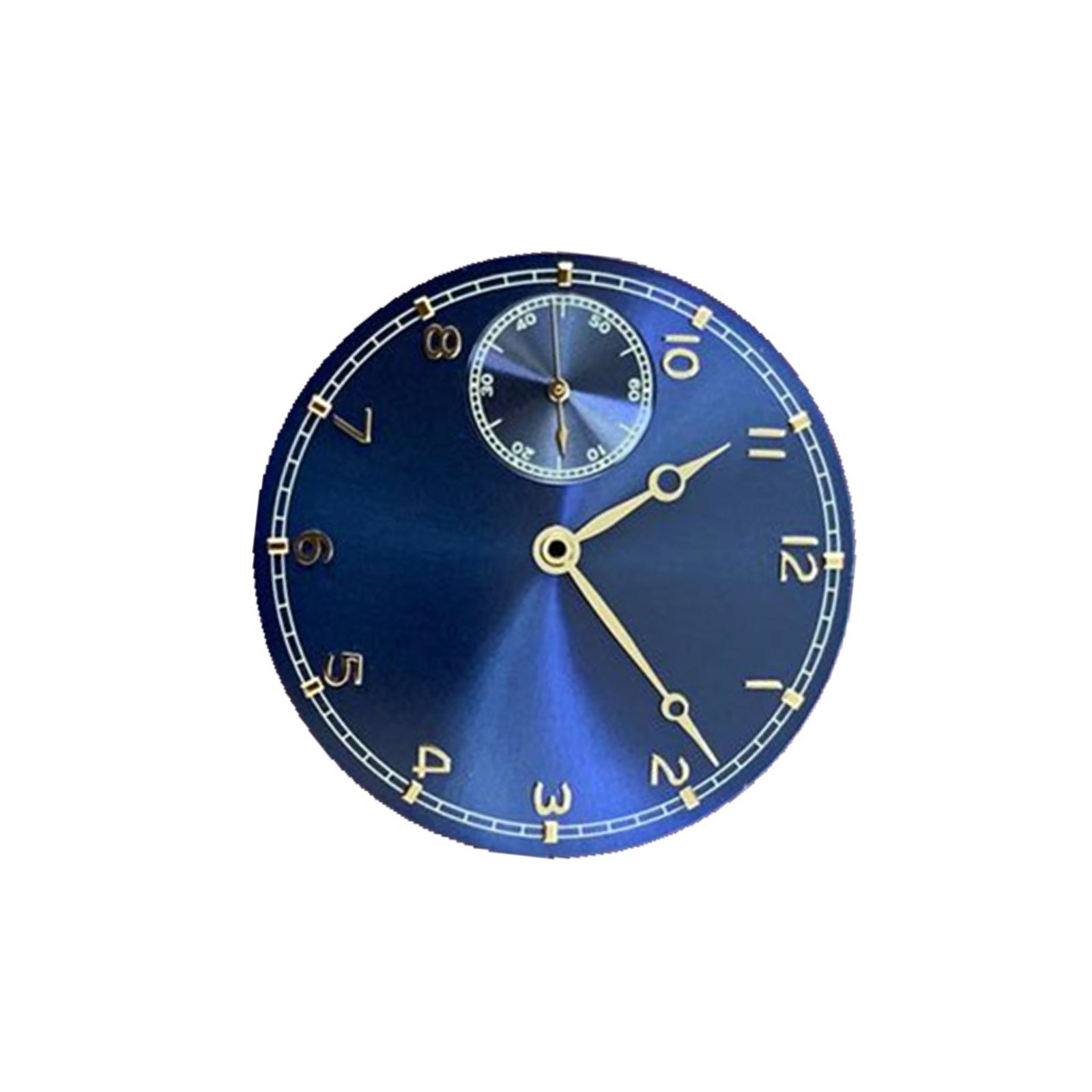 0.4mm Thick Blue 37mm Watch Dial With Hands for ETA 6497 ST3600 Movement Parts
