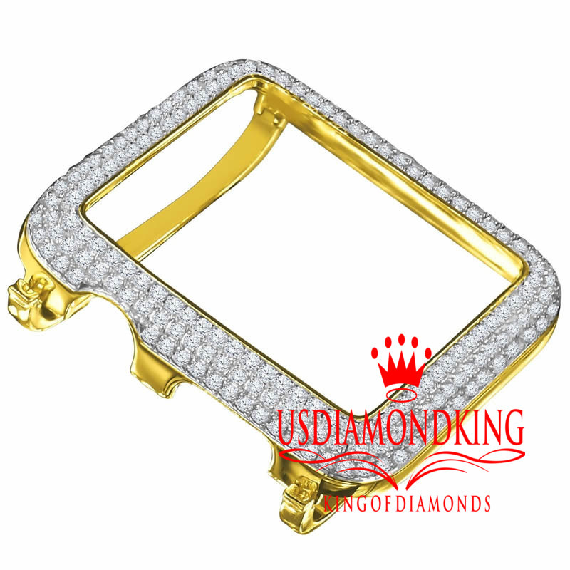 High Quality Custom Apple Watch Bezel 44mm 14K Gold Finish Series # 4 Cover Case