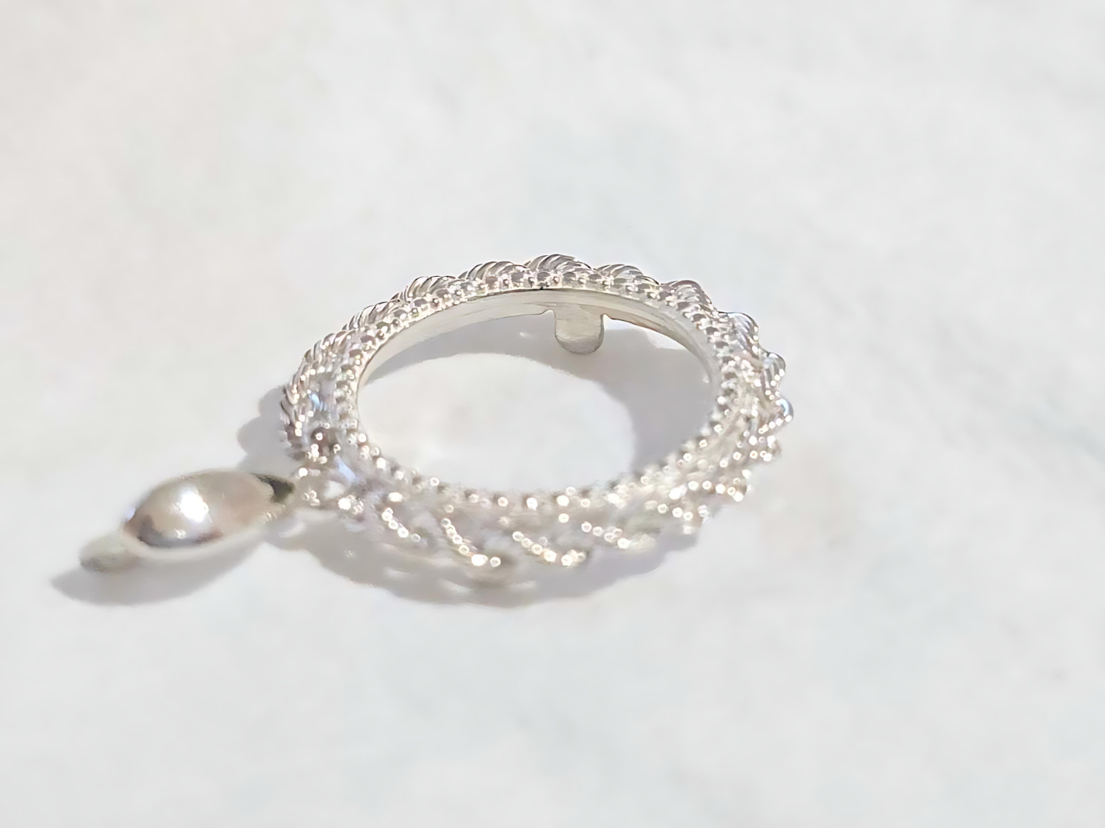 925 Sterling Silver Prong Back Illusion Rope Bezel for 18mm Dime 10 Cent Coins