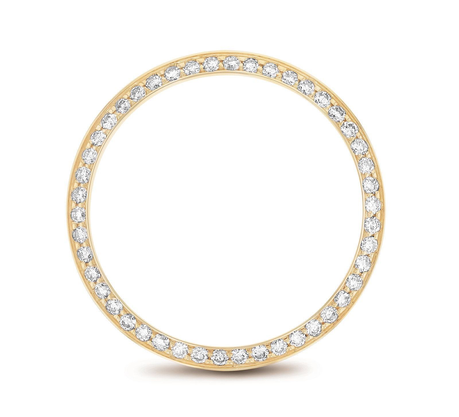 1CT BEAD SET LAB CREATED DIAMOND BEZEL FOR ROLEX 31MM DATEJUST WATCH YELLOW GOLD
