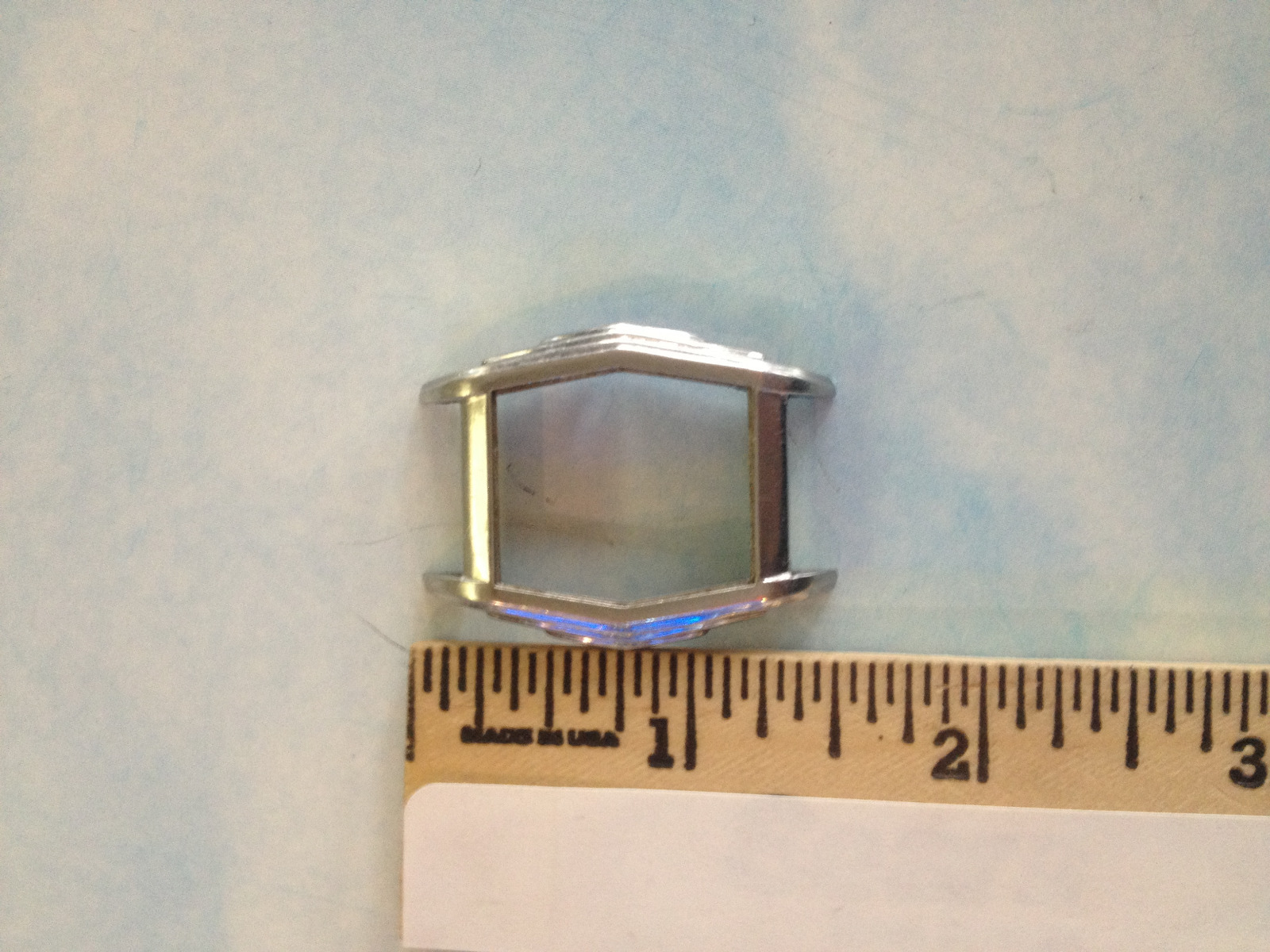 VINTAGE STAINLESS STEEL SILVER-TONE WATCH CASE 23mm x 26mm (TOP ONLY) PARTS