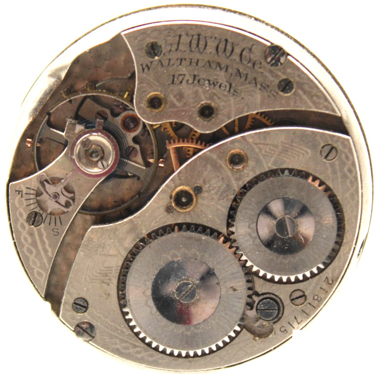 1918 WALTHAM POCKET WATCH MOVEMENT 21811715 GRADE: 225 12s 17j (FN2)