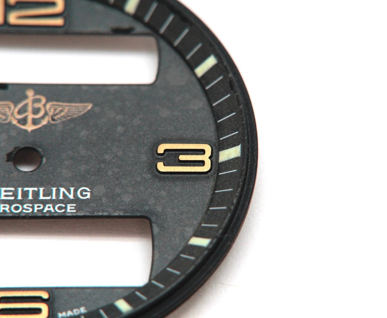 GENUINE BREITLING AEROSPACE Watch Dial Charcoal Black 32.5mm Diameter Ref. B164